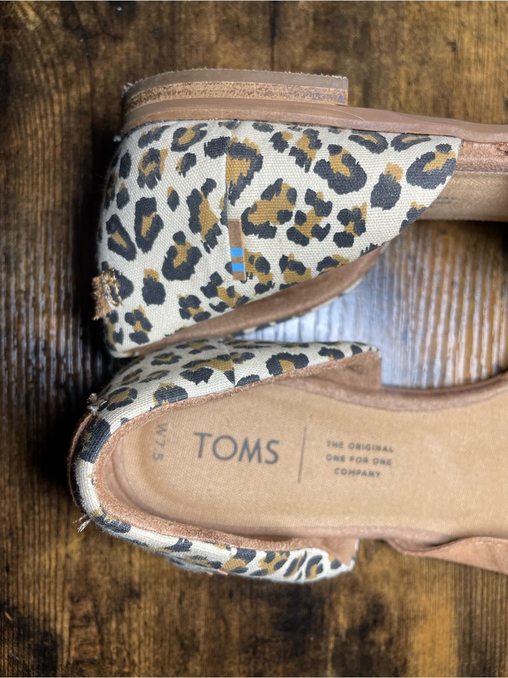 TOMS D’orsay Leopard-Print Canvas Suede Slip-On Flats